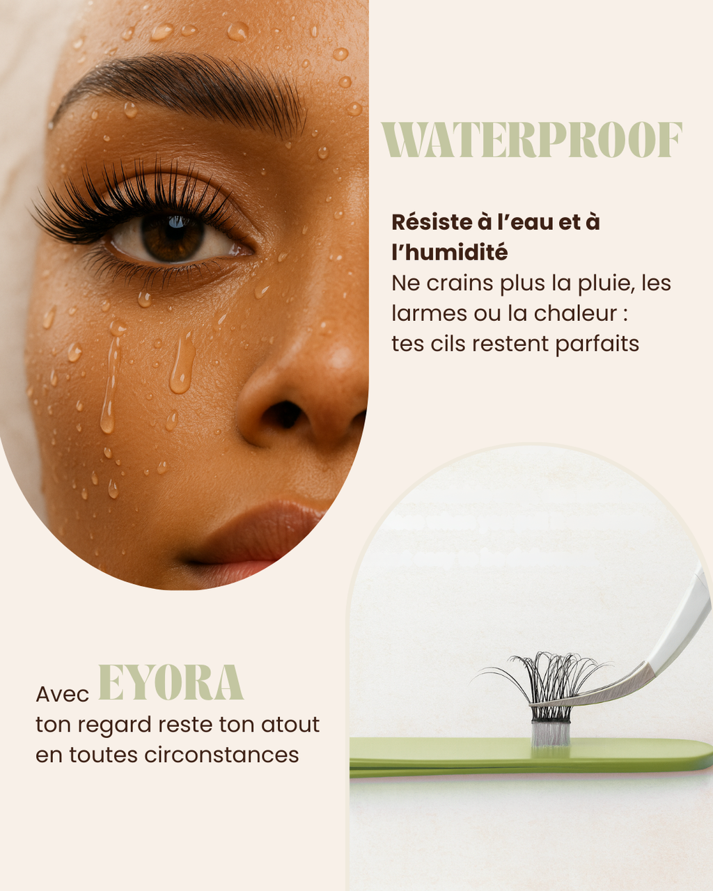 EYORA Bouquets de cils pré-collés effet 3D