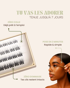 EYORA Bouquets de cils pré-collés effet 3D