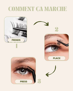 EYORA Bouquets de cils pré-collés effet 3D