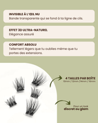 EYORA Bouquets de cils pré-collés effet 3D